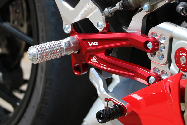 CNC RACING Adjustable rear sets Ducati Panigale V4 series for V4, V4 S and V4 Speciale - Pramac Racing limited Edition