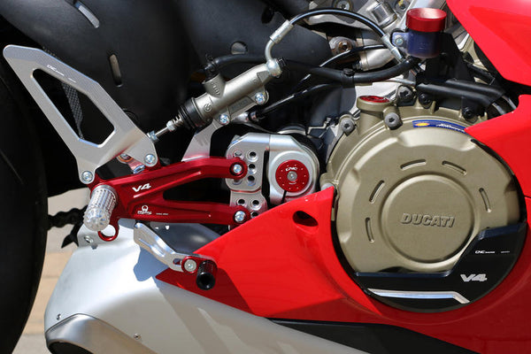 CNC RACING Adjustable rear sets RPS Ducati Panigale V4 series for V4, V4 S and V4 Speciale - EASY - Pramac racing Limited Edition