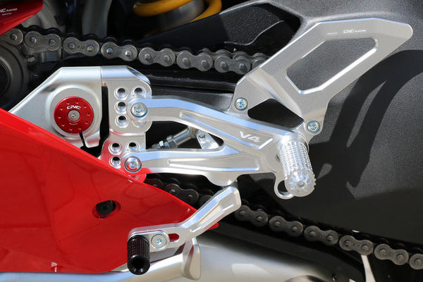 CNC RACING Adjustable rear sets RPS Ducati Panigale V4 series for V4, V4 S and V4 Speciale - EASY