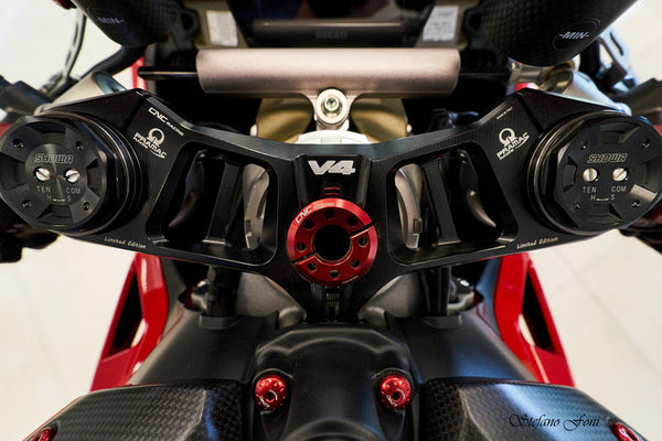 CNC RACING Triple clamps Ducati Panigale V4 - Top Yoke Pramac Racing Lim. Ed.
