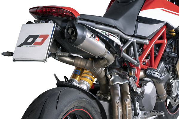 QD EXHAUST DUCATI Hypermotard 950 Doppio silenziatore Gunshot in Titanio