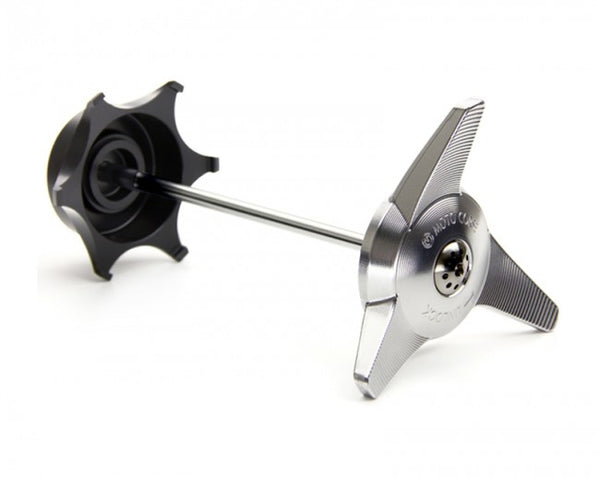 MOTOCORSE SPINNER DESIGN CNC WHEEL NUT CAP WITH REAR AXLE SLIDER