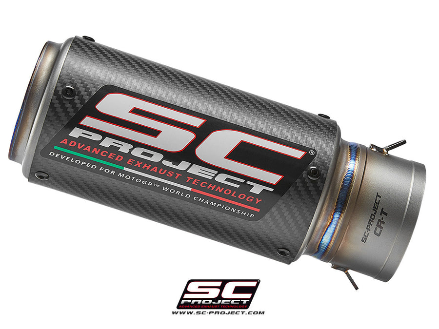 SC PROJECT CR-T MUFFLER WITH TITANIUM CNC MACHINED BUSHING