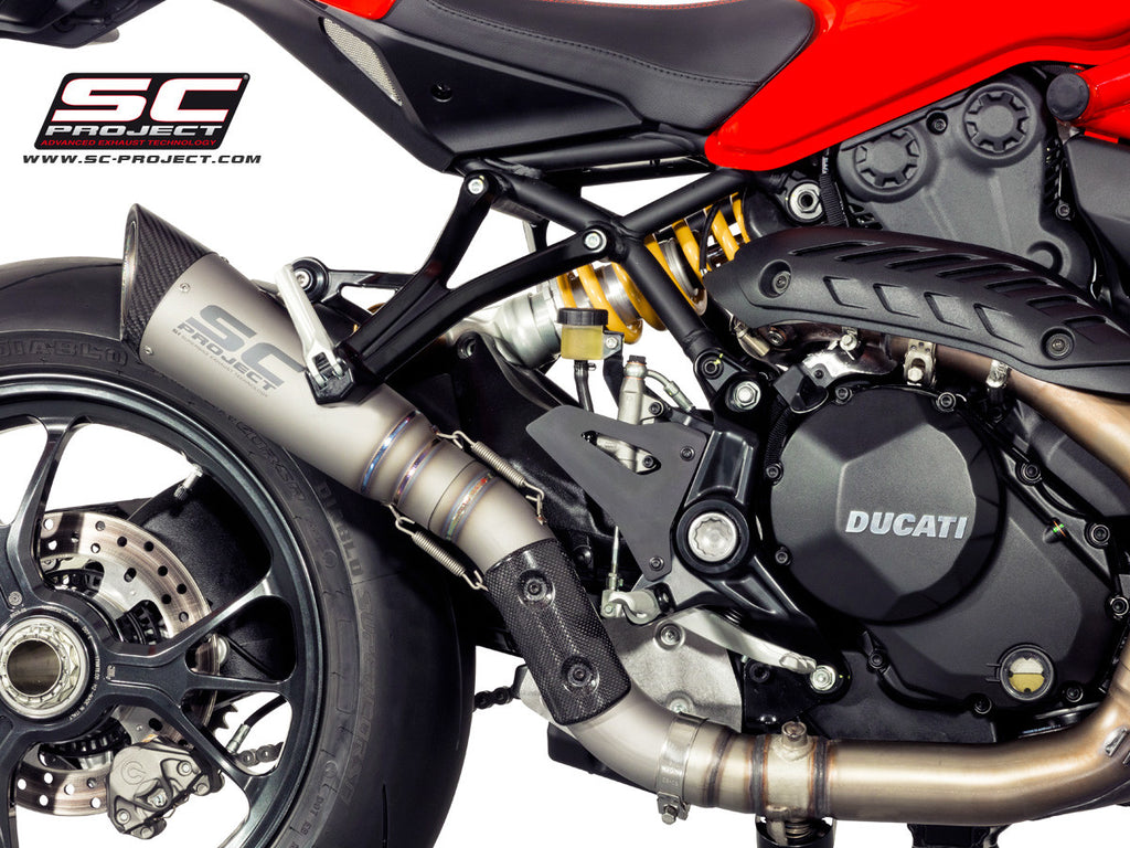 SC PROJECT DUCATI MONSTER 1200 R S1 TITANIUM MUFFLER WITH LINK
