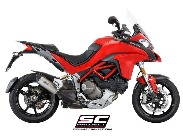SC PROJECT DUCATI MULTISTRADA 1200 '15-17 OVAL MUFFLER WITH CARBON HEAT COVER