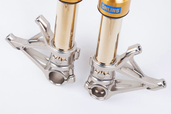 MOTOCORSE MOTO CORSE  102130140 _ OHLINS FRONT FORKS KIT WITH BILLET ALUMINIUM CALIPER RADIAL MOUNTS FOR DUCATI PANIGALE V2 / V4