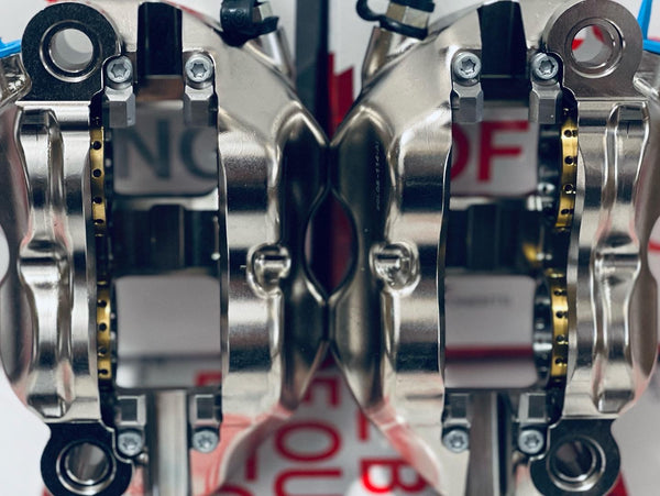 BREMBO Front Brake Caliper - GP4-PR, P4 32/36mm, Billet Monobloc,108mm Radial Mount, Nickel (Left & Right ) - XB6E510 & XB6E511