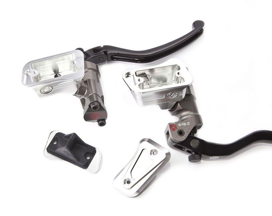 MOTO CORSE Machined from solid Brake and Clutch oil reservoirs kit for Brembo radial racing pumps 107147080