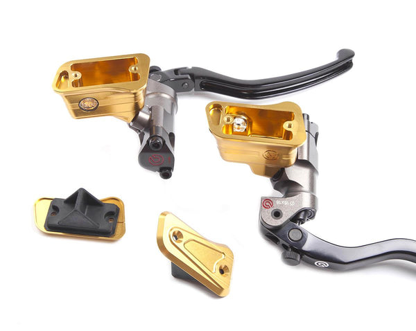 MOTO CORSE Machined from solid Brake and Clutch oil reservoirs kit for Brembo radial racing pumps 107147070