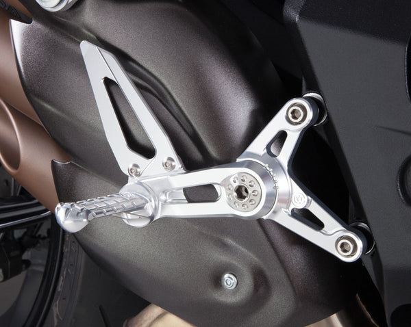 MOTO CORSE Machined from solid complete riding adjustable footpegs kit F3/B3/Dragster EURO4 104191120