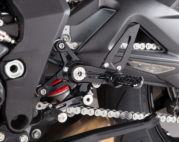MOTO CORSE Machined from solid complete riding adjustable footpegs kit F3/B3/Dragster EURO4 104191120