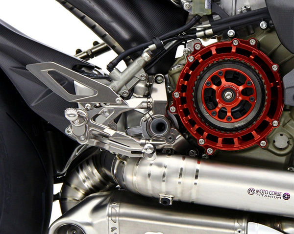 MOTO CORSE Machined from solid riding adjustable footpegs kit with titanium screws 102191185