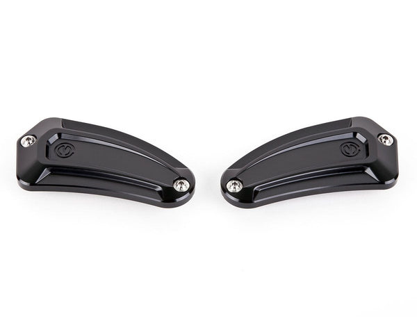 MOTO CORSE New Design pair oil reservoir caps with Titanium screws for OEM Nissin clutch and brake master cylinders 104147050