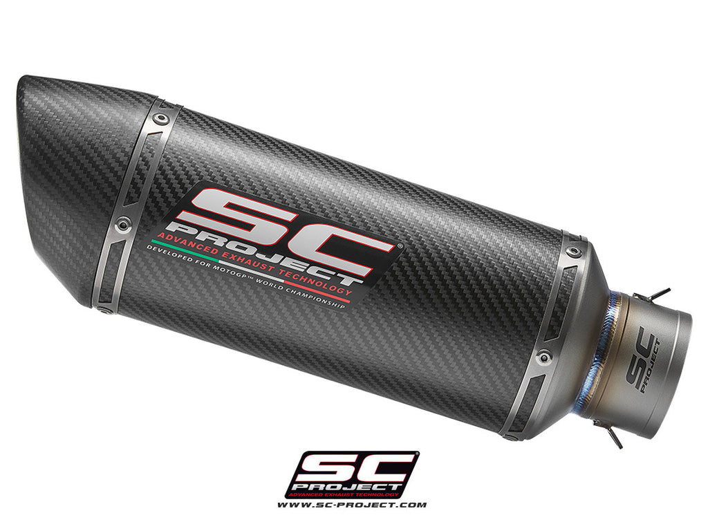 SC PROJECT OVAL RACING MUFFLER WITH TITANIUM CNC MACHINED BUSHING
