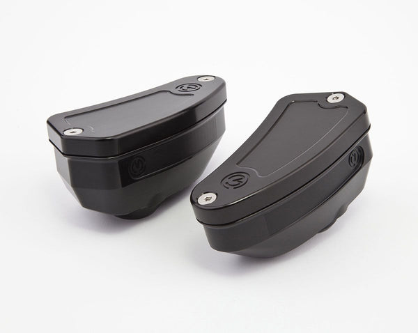 MOTO CORSE Pair oil reservoirs for OEM Nissin clutch and brake master cylinders (caps included) 104147045
