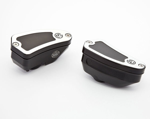 MOTO CORSE Pair oil reservoirs for OEM Nissin clutch and brake master cylinders (caps included) 104147045