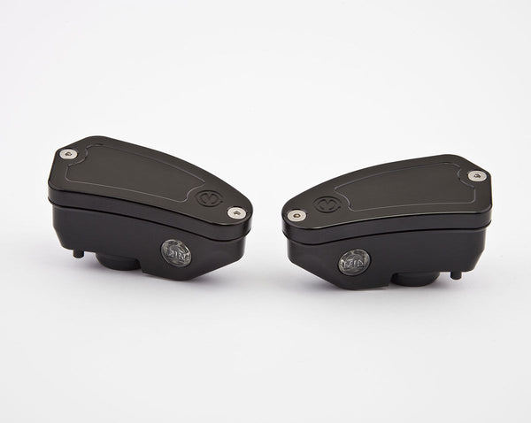 MOTO CORSE Pair oil reservoirs for OEM Nissin clutch and brake master cylinders (caps included) 104147045