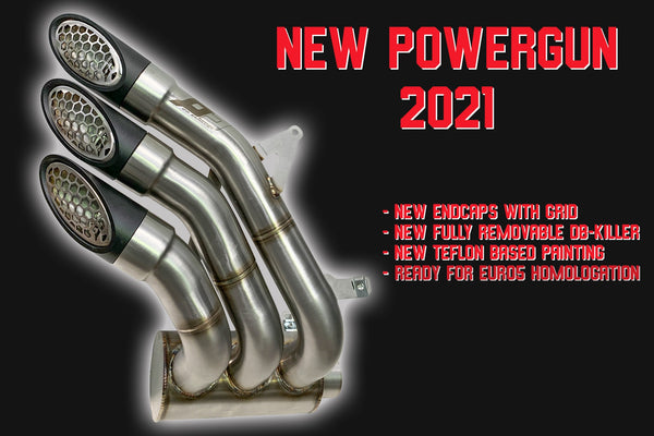 QD EXHAUST MV AGUSTA Brutale 675/800 Power-Gun Slip-on POWER GUN 3 muffler set (SILVER version)