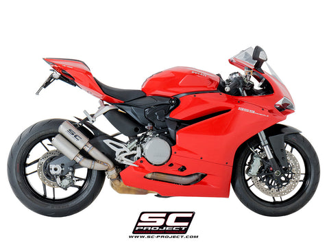 SC PROJECT DUCATI PANIGALE 959 CR-T TWIN TITANIUM MUFFLERS WITH LINK PIPE / D20-DT36T