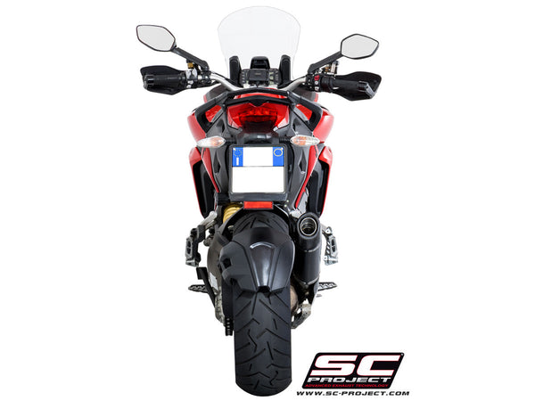 SC PROJECT DUCATI MULTISTRADA 1200 '15-17 OVAL MUFFLER WITH CARBON HEAT COVER