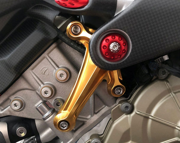 MOTO CORSE Ducati Staffa destra supporto motore ricavata in alluminio del pieno