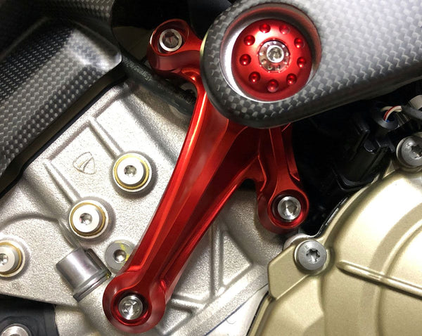 MOTO CORSE Ducati Staffa destra supporto motore ricavata in alluminio del pieno