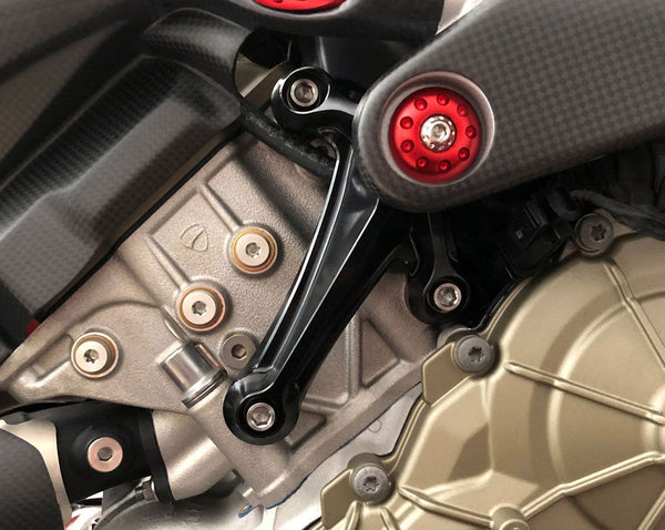 MOTO CORSE Ducati Staffa destra supporto motore ricavata in alluminio del pieno