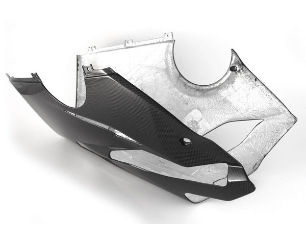 MOTO CORSE Ducati Panigale V4 Vasca sotto carena in carbonio per scarico completo Akrapovic
